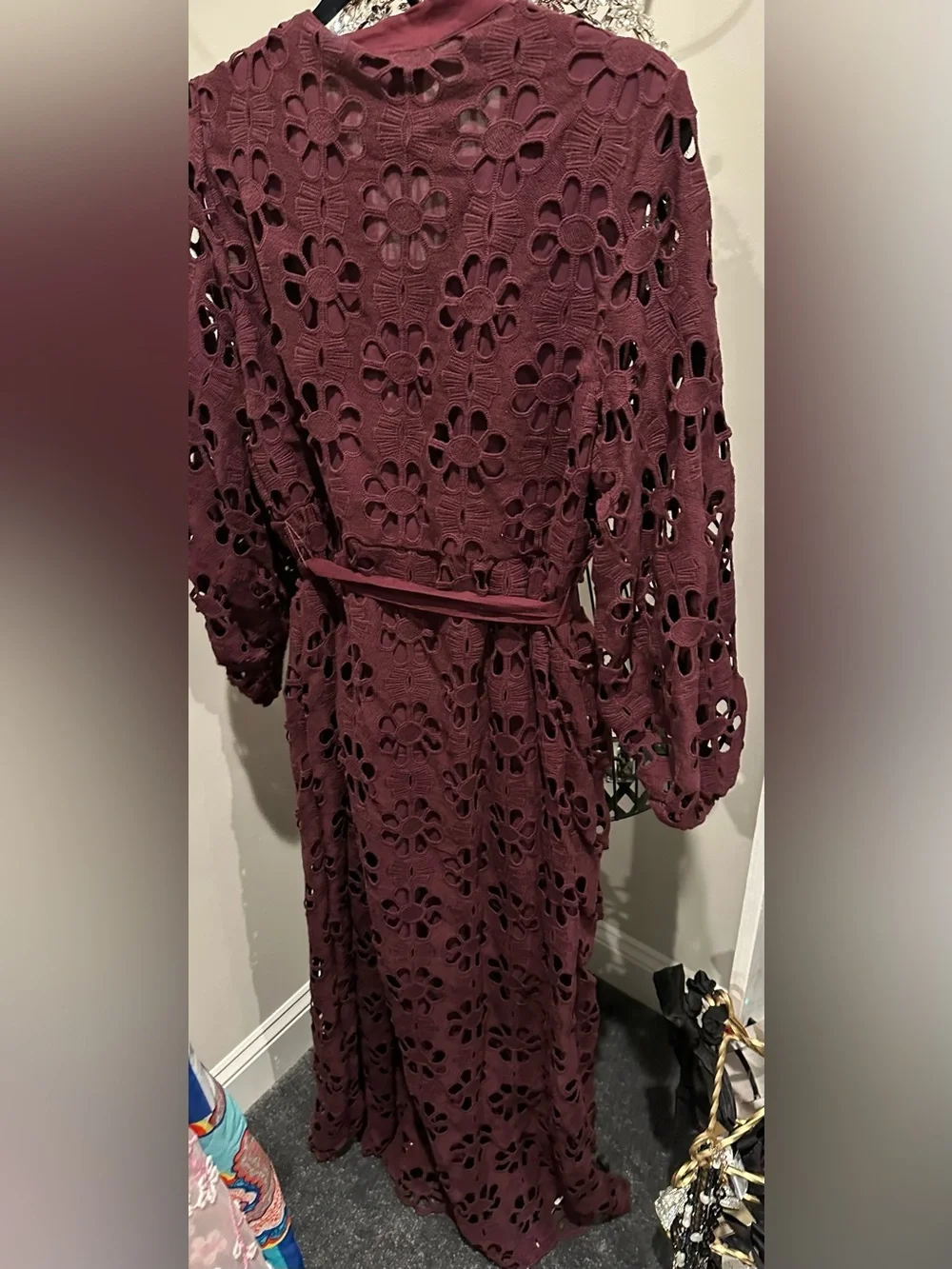 NWT Tuckernuck Lace Calliope Lace Maxi Dress size Large long sleeve - Picture 4 of 4